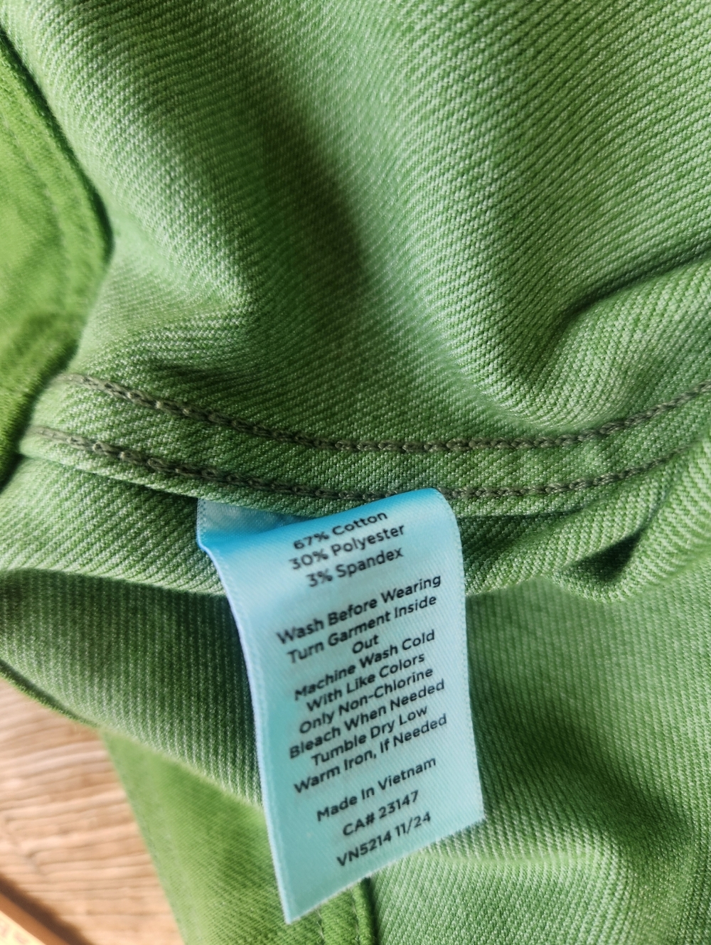 Talbots green denim short sleeved jacket Medium - Picture 11 of 11